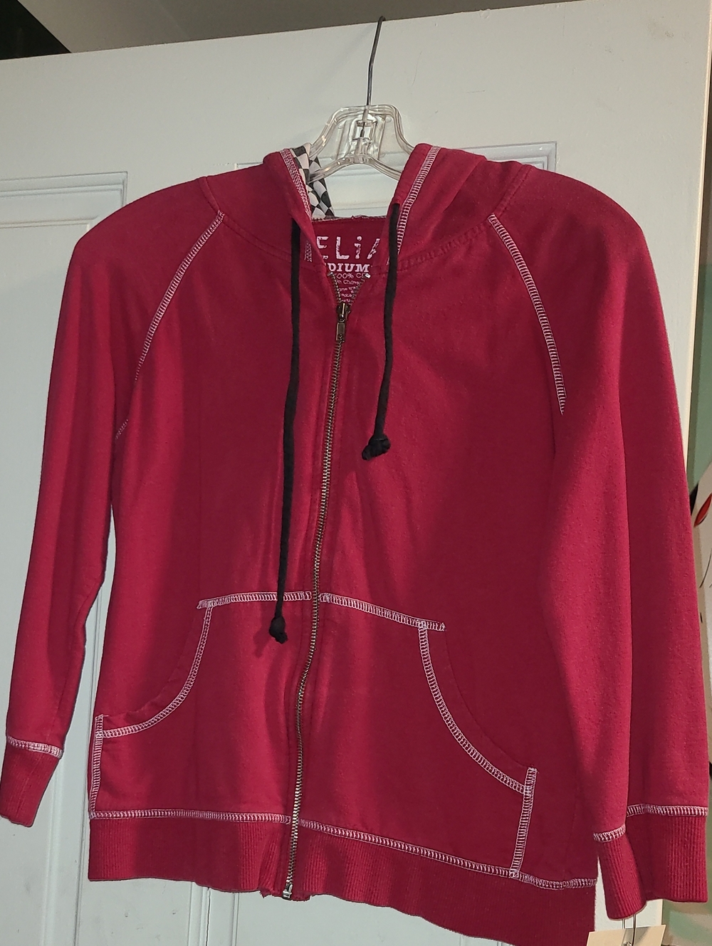 dELiA*s Red Zip-Up Hoodie Jacket